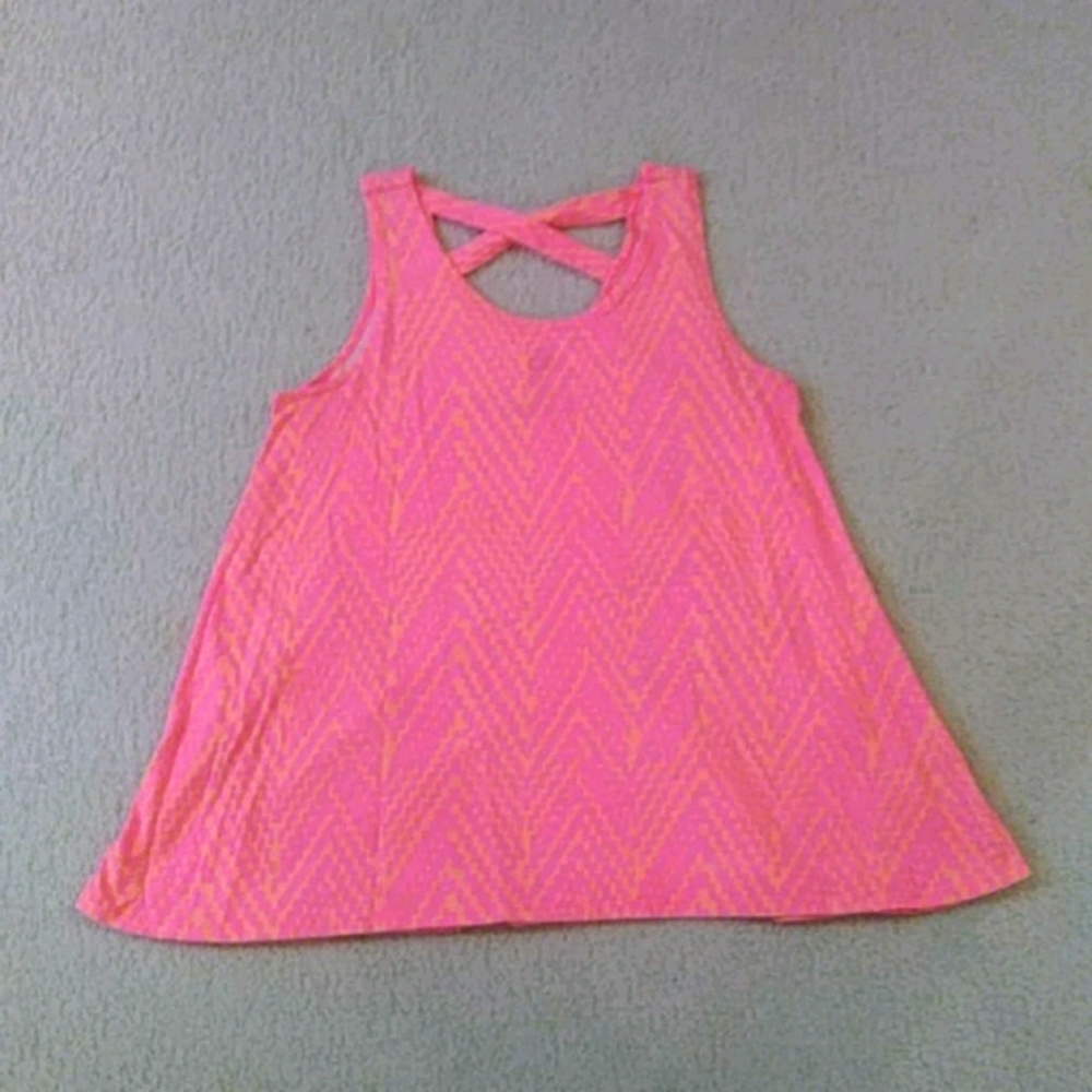 Neon Pink and Orange Tank Top